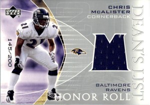 2003 Upper Deck Honor Roll Dean's List Silver Card #DLCM Chris McAlister