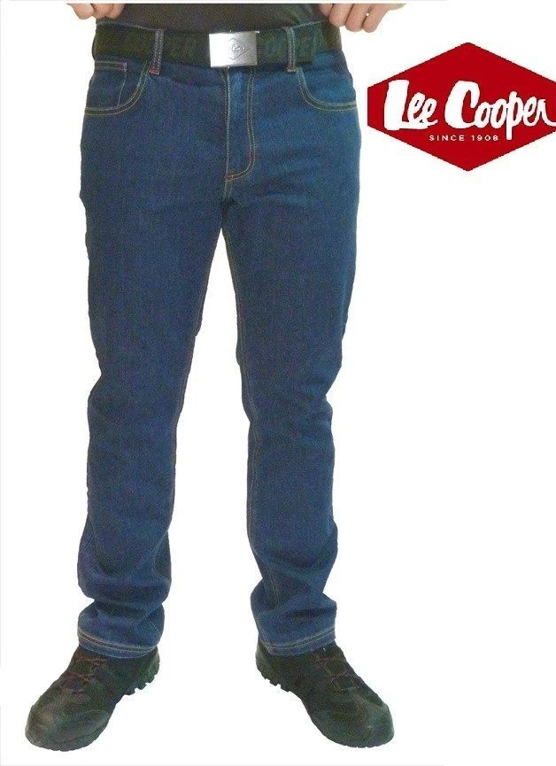 Lee Cooper 218 Blue Stretch Denim Work Jeans Classic Fit 5 Pocket 30-42 - Image 1 of 1