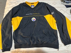 NFL team apperal vintage Reebok Steelers lightly lined pullover windbreaker 2XL - Picture 1 of 1
