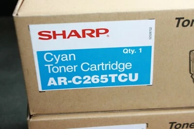 Genuine OEM Sharp AR-C265TCU ( ARC265TCU ) Cyan Toner AR-C260 AR-C172c AR BC 260 - Image 1 of 4