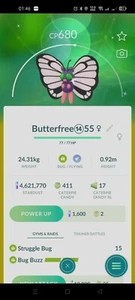 Pokemon Shiny Butterfree ( Fashion Week Costume ) Go - Picture 1 of 2
