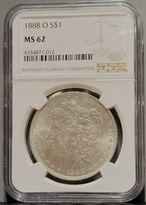 1888-O Morgan Dollar NGC Certified MS62 - Picture 1 of 2