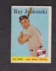 1958 Topps Baseball Card #362 Ray Jablonski San Francisco Giants EX+ O/C Vintage