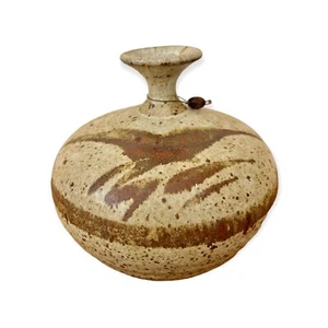 1970'S VINTAGE MCM SIGNED ROGER BUTLER USA STUDIO POTTERY BUD VASE WEED POT 4.5" - Picture 1 of 10