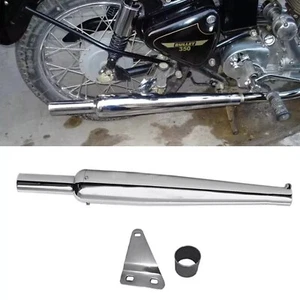Silenciador de escape Royal Enfield OLD Bullet Classic 350 500 Gold Star cromado - Imagen 1 de 10