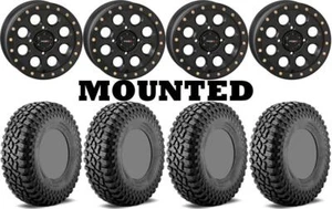 Kit 4 SuperATV Incursion A/T 28x10-14 on System 3 SB-7 Beadlock Matte Black POL - Picture 1 of 5