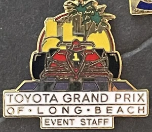Vintage Toyota Grand Prix Of Long Beach Staff Enameled Hat Lapel Racing Pin NEW - Picture 1 of 2