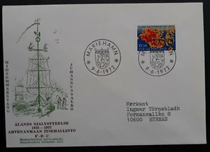 1972 Finland Aaland Landsting FDC ties 0.5Mk stamp cd Mariehamn - Picture 1 of 2