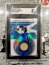 Cal Ripken Jr. 2003 Finest REFRACTOR Game-Used Bat Card!Orioles 3B HOF SGC 8