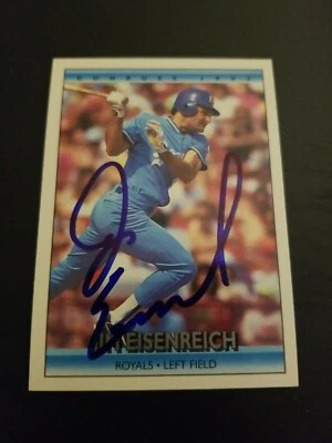 1992 Donruss Jim Eisenreich Kansas City Royals Baseball Card #297 Auto Signed - Image 1 of 2