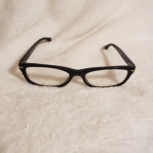 Coach Black Rectangular Glasses W Gold Logo Temple Elise HC6054 5002 50 11 135 - Picture 1 of 6