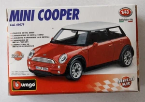 MINI COOPER METAL BODY KIT  1:43  NEW  SEALED  BURAGO - Picture 1 of 2