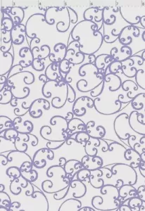 Loralie Design - Lilac and White Elegant Scroll Quilting and Crafting Fabric - Picture 1 of 5