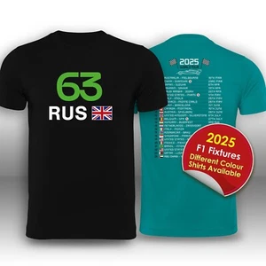 George Russell 2025 Rennkalender Formel 1 F1 T-Shirt uni - Bild 1 von 8