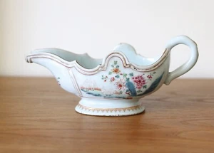 18th C Qianlong Famille Rose Sauce Boat - Picture 1 of 11