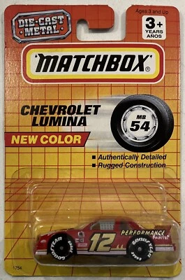 Matchbox Red Chevrolet Lumina Car 1:64, Die Cast MIP (B77) - Image 1 of 3