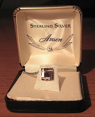 Sterling Silver Anson Tie Tack Pin In Original Case - Image 1 of 4
