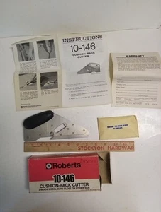 Roberts 10-146 Cushion Back Cutter,2 Blade Model& 10 Extra Blades,UNUSED,Carpets - Picture 1 of 12