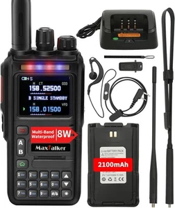 Ham Radio Handheld GMRS Radio: MaxTalker TK-W60 Waterproof Radios Black  - Bild 1 von 7