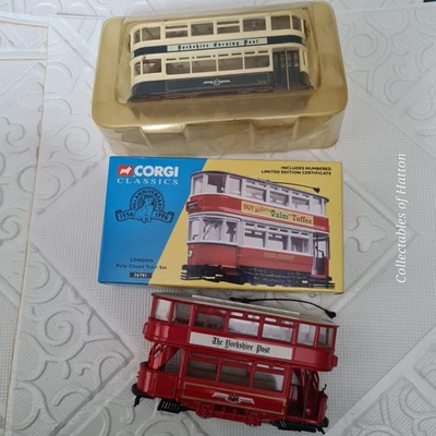 corgi classics bundle of tram diecast models 36701  london & yorkshire - Image 1 of 4