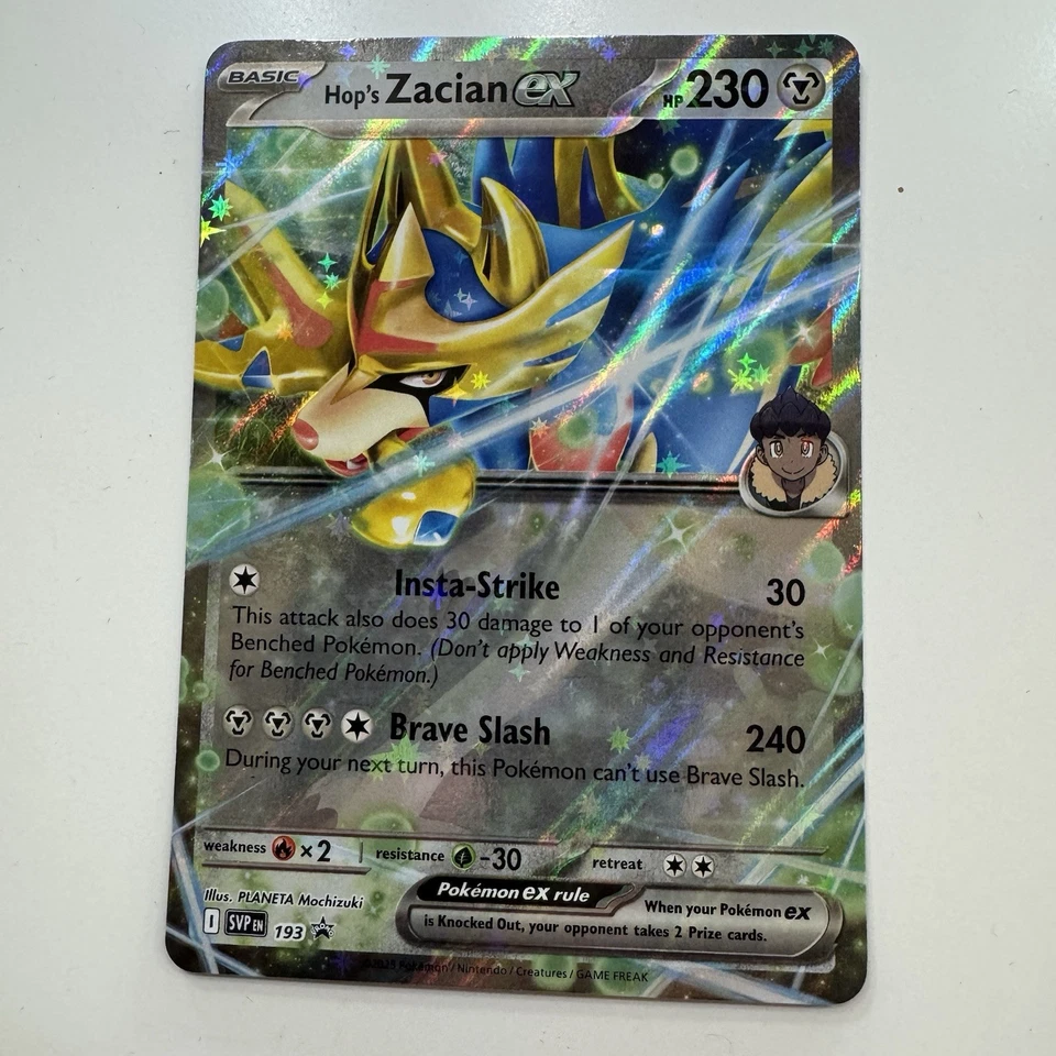 Hop's Zacian ex SVP193 Sv: Scarlet & Violet Promo Cards Holo - Image 1 of 1