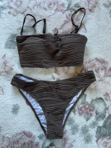 Conjunto de bikini mediano marrón de Zaful nuevo con etiquetas - Imagen 1 de 3