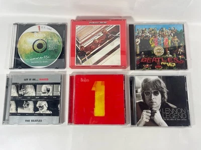 The Beatles Lot Of 6 Cd Albums 1962-1966 Let It Be..Naked 1 Best Of John Lennon - Image 1 of 4