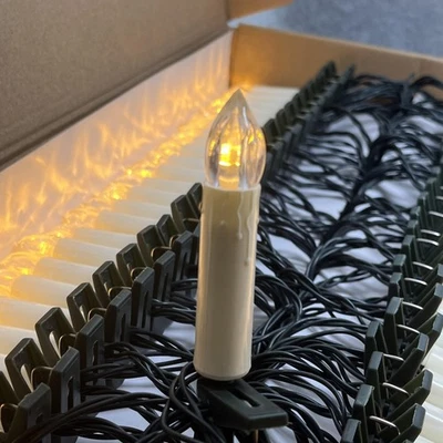 Candle Clip Tree Lights Warm White 50 Count LED Christmas String Timer Indoor - Image 1 of 4