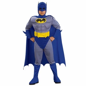 Batman Brave Bold Superhero Muscle Boys Costume M - Picture 1 of 1