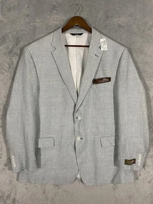 NWT Jos A Bank Blazer Men 48R Green Check Linen Wool Tropical Blend Tailored Fit - Image 1 of 4
