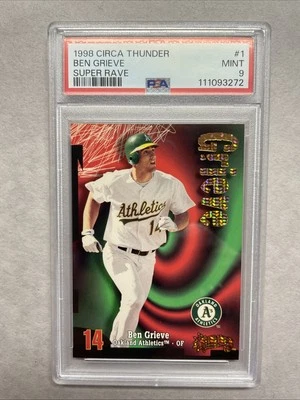 1998 Circa Thunder #1 BEN GRIEVE SUPER RAVE /25 PSA 9 Mint  ROY POP 1 - Image 1 of 4