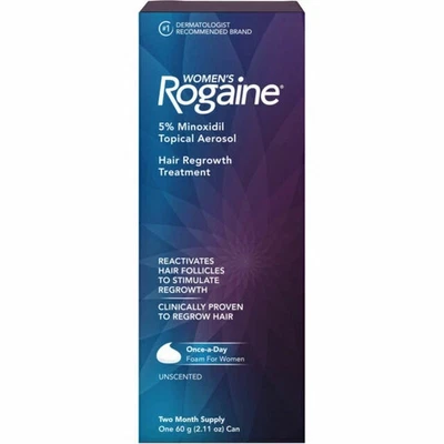 Tratamiento tópico para regeneración del cabello ROGAINE 5% minoxidil para mujer - 2,11 oz.  Exp. 4/26 Foto 1 de 2
