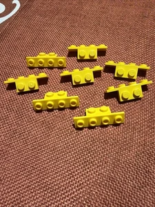 LEGO 28802 Yellow Bracket 1 x 2 - 1 x 4  Rounded Corners - QTY 8 - Picture 1 of 5