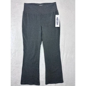MUK LUKS Gray Bootcut Yoga Pants Trousers Women's Athleisure Lounge Size L - Picture 1 of 12