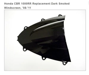 Honda CBR 1000RR DARK SMOKE Double Bubble Replacement Windshield, '08-'11 - Picture 1 of 4
