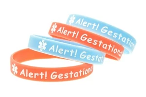 Pulsera de silicona alerta médica para diabetes mellitus gestacional TIENDA DEL REINO UNIDO - Imagen 1 de 7