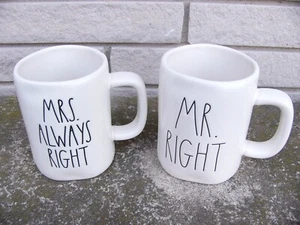 Rae Dunn "Mr. Rechts" und "Mrs. Always Right " Kaffeetassen - Bild 1 von 4