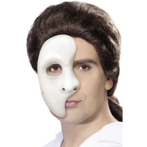Phantom der Oper Maske weiß Phantommaske Halbmaske Faschingsmaske Opernmaske - Bild 1 von 1