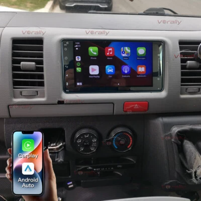 4+64G 适用于 2004 - 2019 年丰田 Hiace 7 英寸 Android 13 Carplay 汽车立体声收音机 GPS 导航 — 第 1/4 张图片
