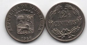 Venezuela - 12 1/2 Centimos 1958 aUNC / UNC Lemberg-Zp - Picture 1 of 1