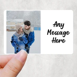 Personalised Photo Wallet Purse Insert, Card Keepsake, Anniversary Birthday Gift - Picture 1 of 5