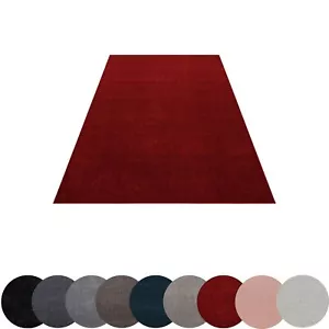 Kurzflor Flachflor Teppich Gabbeh Optik Wohnzimmerteppich Einfarbig 7 Farben - Bild 1 von 64