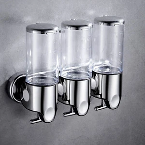 500ml Wall Mounted Soap Shampoo Hand Sanitizer Pump Dispenser Bathroom Shower { - Picture 1 of 10