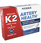 Artery Health for Heart, Immune and Bone Support with Vitamins K2 (180mcg) & D3 