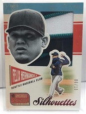 Felix Hernandez 2013 Panini Americas Pastime Silhouettes 3 color GU Patch # 6/10