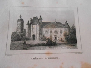Gravure sur acier 1838 - Château d'Auneau  Dpt d'Eure et Loir - Imagen 1 de 1