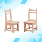  2 Pcs Wooden Child Doll House Furniture Kid Crafts for Kids
