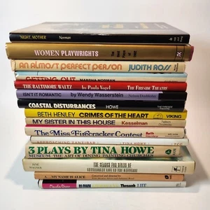 Lot of 15 books of PLAYS BY WOMEN PLAYWRIGHTS, all hardcover w/ paper jackets - Picture 1 of 23