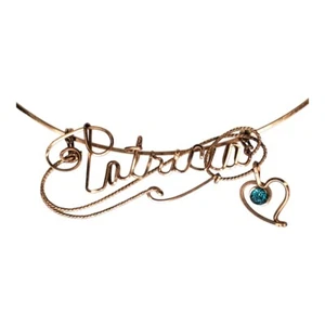 Copper Mexican Choker Necklace "Patricia" Blue Stone Handmade - Picture 1 of 4