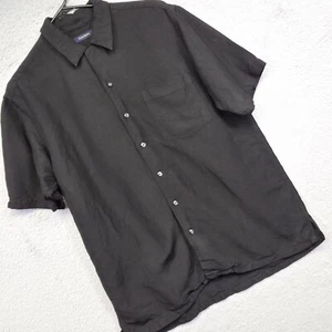 Club Room Shirt Mens M Black Linen Resort Minimalist Vacation Summer Lightweight - Picture 1 of 8